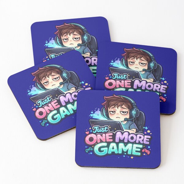 Item preview, Just One More Game Funny Gamer Sticker Cute Gaming Cartoon designed and sold by irfanshikh.