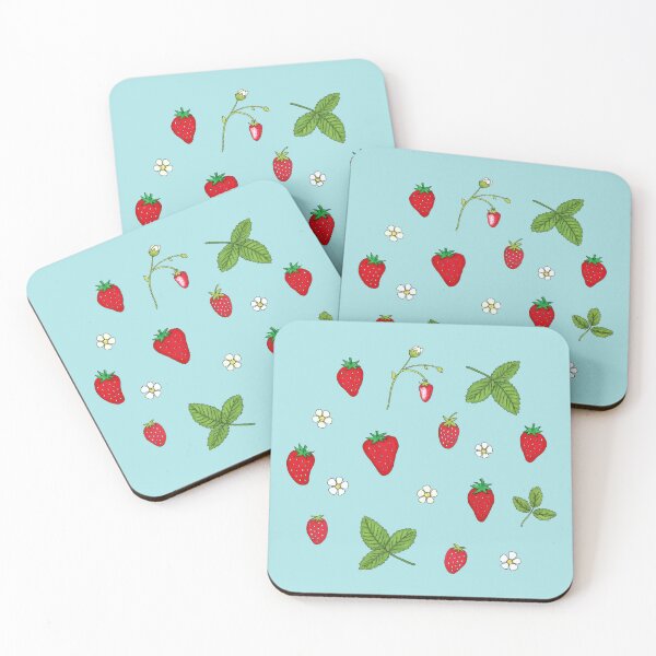 Item preview, Blue strawberry pattern designed and sold by FridaSofia85.