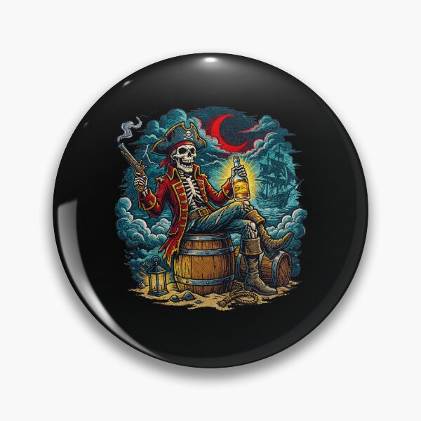 Item preview, Skeleton Pirate Captain Undead Buccaneer Nautical  designed and sold by TeeARTHY.