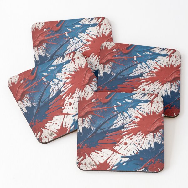 Item preview, Patriotic Paint Splatter Pattern Seamless Red White Blue Grunge Design designed and sold by OldGloryForge.