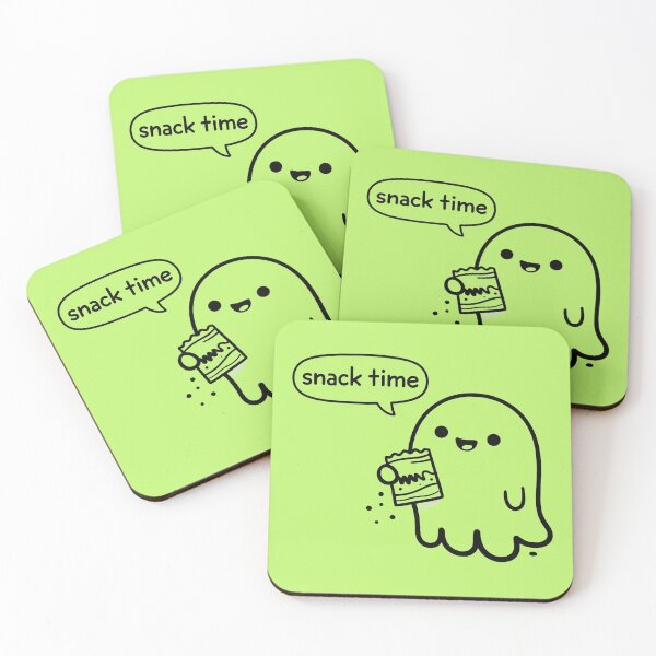 Item preview, Snack Time Ghost Sticker | Cute Eating Ghost Shirt | Funny Food Lover Aesthetic designed and sold by Raw Tigers.