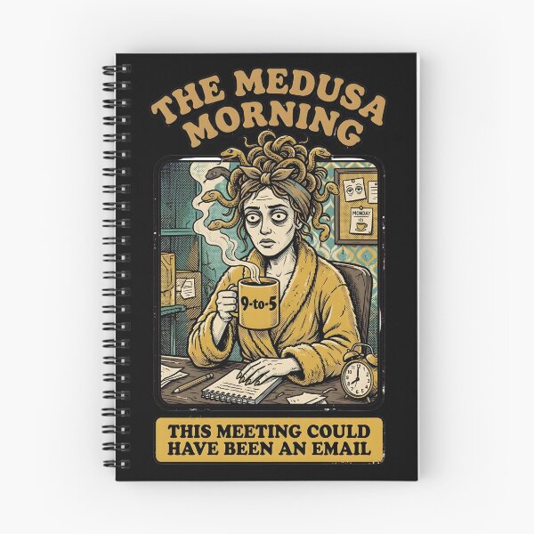 Item preview, Funny Medusa Corporate Burnout This Meeting Could Have Been An Email Retro Tee designed and sold by Mythic Ink Studio.