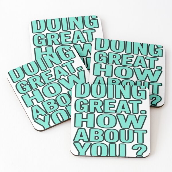 Item preview, Aesthetic Cyan Quote - Doing Great. How About You? - Streetwear Style designed and sold by JVDesignsShop.