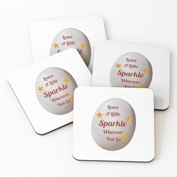 Item preview, Leave A Little Sparkle - Inspirational Rock Painting Art designed and sold by Luppuss.