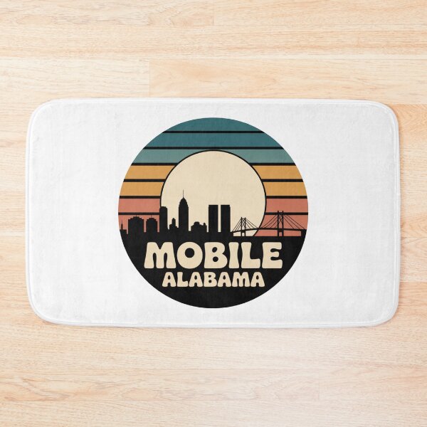 Item preview, Mobile Alabama: Retro Skyline Badge designed and sold by CircinusStore.