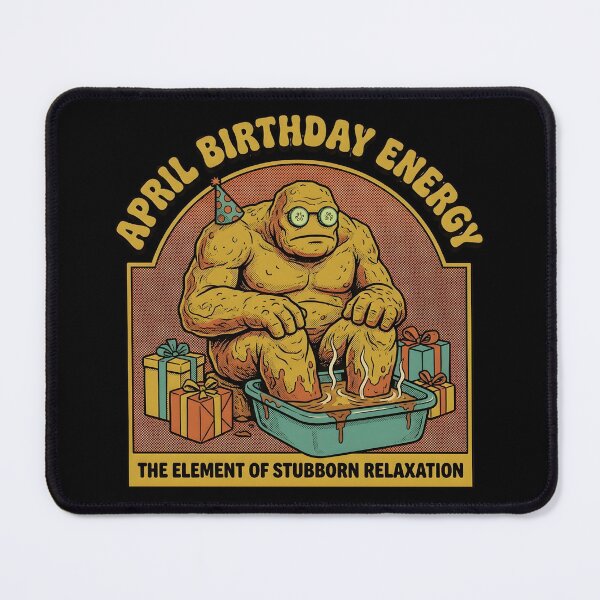 Item preview, Funny April Birthday Golem Taurus Zodiac Spa Day Retro Sarcasm Cryptid Tee designed and sold by Mythic Ink Studio.