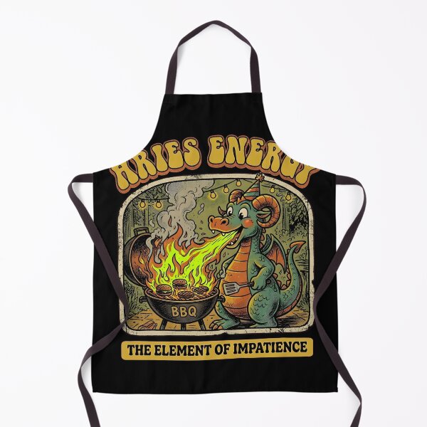 Item preview, Funny Aries Birthday Fire Sign Dragon 1970s Sarcasm Retro Cryptid Tee designed and sold by Mythic Ink Studio.