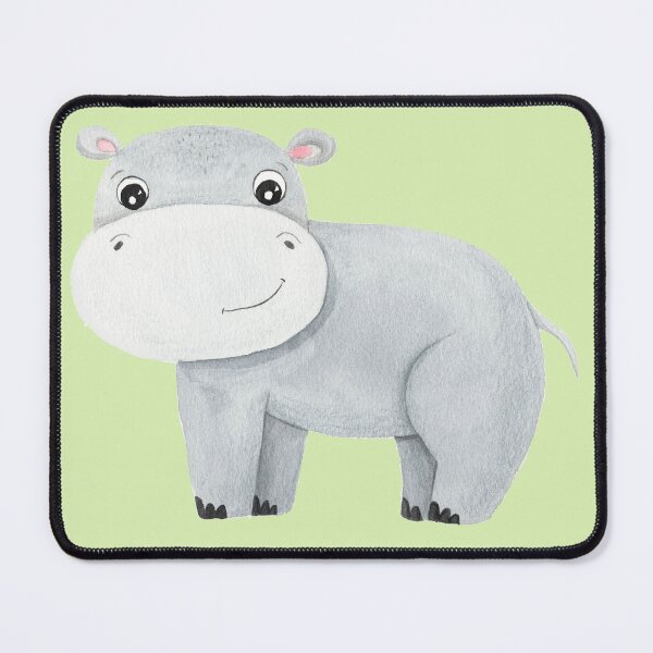 Item preview, Cute Watercolor Baby Hippo - Safari Jungle Nursery Art designed and sold by Lumina-Studio.
