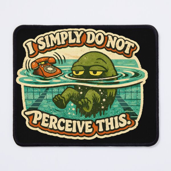 Item preview, I Simply Do Not Perceive This - Retro 70s Nessie Unbothered Humor designed and sold by Mythic Ink Studio.
