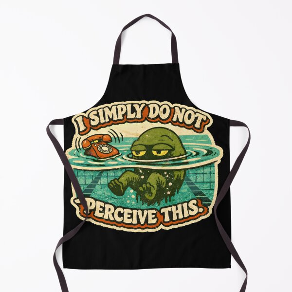 Item preview, I Simply Do Not Perceive This - Retro 70s Nessie Unbothered Humor designed and sold by Mythic Ink Studio.