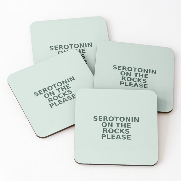 Item preview, Serotonin On The Rocks Please – Sage Green Retro - Funny Aesthetic Wall Art designed and sold by QuirkDesignD.