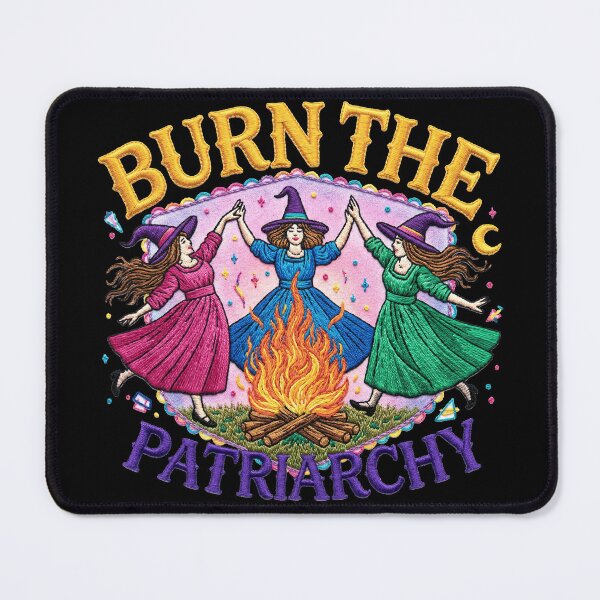 Item preview, Burn The Patriarchy Witches Dancing Bonfire designed and sold by TeeARTHY.