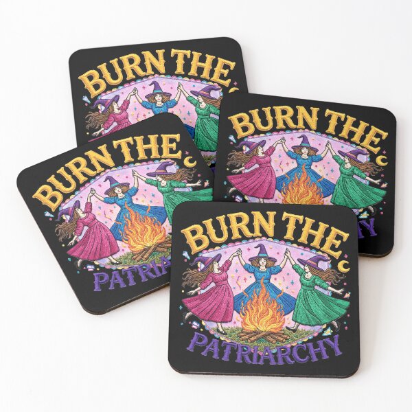 Item preview, Burn The Patriarchy Witches Dancing Bonfire  designed and sold by TeeARTHY.