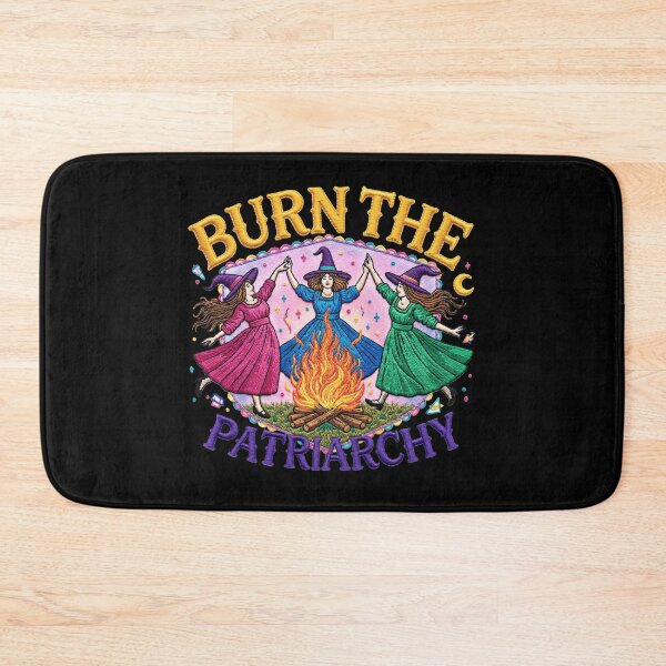 Item preview, Burn The Patriarchy Witches Dancing Bonfire  designed and sold by TeeARTHY.