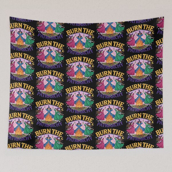Item preview, Burn The Patriarchy Witches Dancing Bonfire  designed and sold by TeeARTHY.