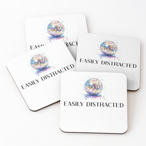 Item preview, Easily Distracted Funny Relatable Humor Design designed and sold by Patina & Pixel.