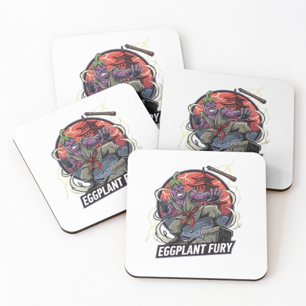 Item preview, Eggplant Fury Martial Arts-Epic Kung Fu Vegetable Mascot designed and sold by UNFILTERED MOODS.