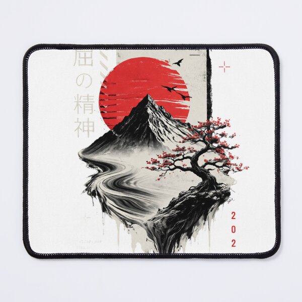 Item preview, Crimson Sun Mountain Peak - Aesthetic Zen Nature Art designed and sold by RickyStick.