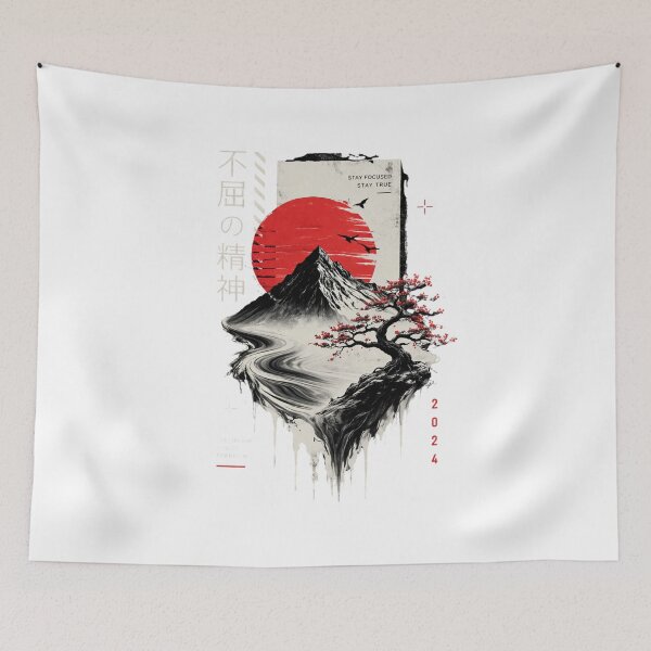 Item preview, Crimson Sun Mountain Peak - Aesthetic Zen Nature Art designed and sold by RickyStick.