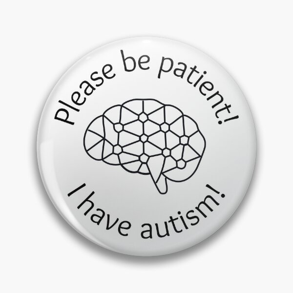 Item preview, I Have Autism Geometric Brain Pin designed and sold by bendystylish.