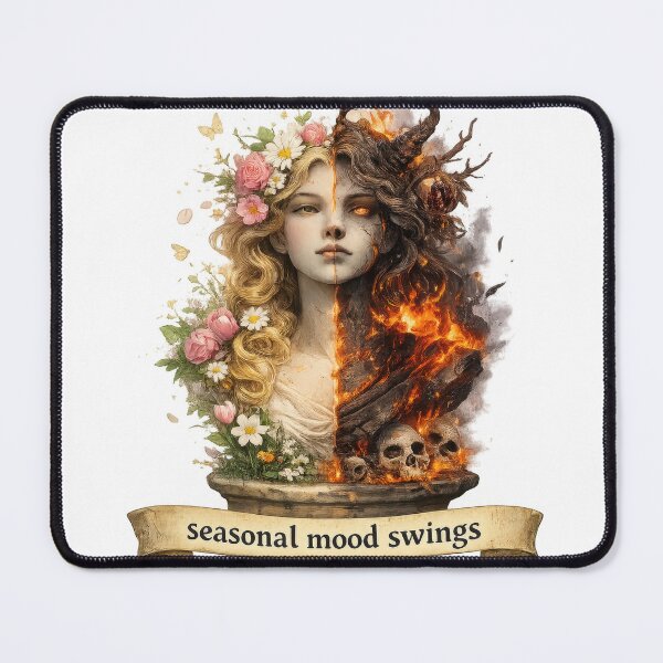 Item preview, Split Floral and Infernal Woman Portrait designed and sold by jgvisualarts.
