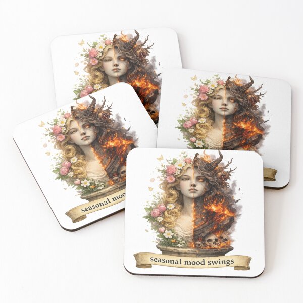 Item preview, Split Floral and Infernal Woman Portrait designed and sold by jgvisualarts.