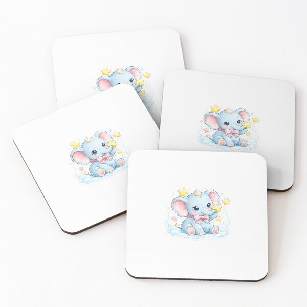 Item preview, Cute Baby Elephant Star Sticker designed and sold by PixelAuraBot.