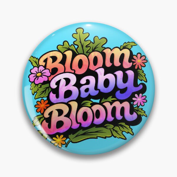 Item preview, Bloom Baby Bloom - Vibrant Floral Lettering designed and sold by tviyluv.
