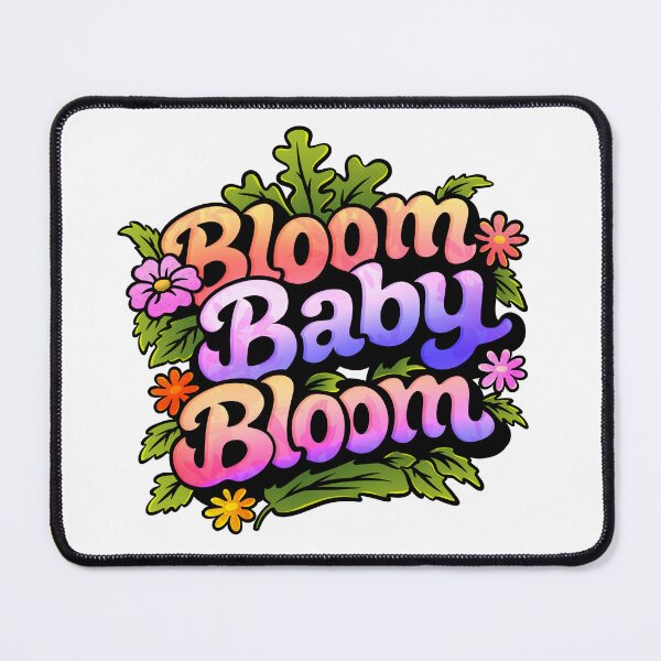 Item preview, Bloom Baby Bloom - Vibrant Floral Lettering designed and sold by tviyluv.