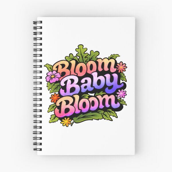 Item preview, Bloom Baby Bloom - Vibrant Floral Lettering designed and sold by tviyluv.