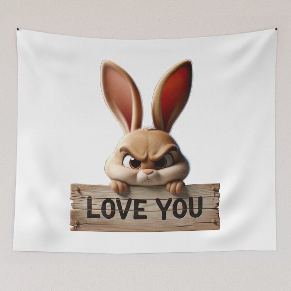Item preview, The Grumpy Bunny Love Declaration designed and sold by KrisGraphic45.