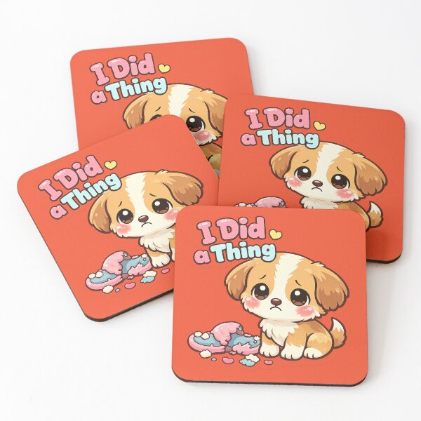 Item preview, Cute Sad Puppy “I Did a Thing” Funny Kawaii Dog Sticker designed and sold by irfanshikh.