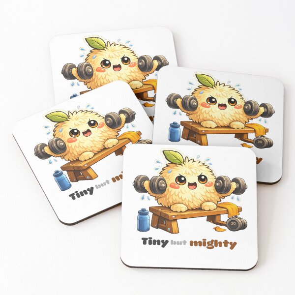 Item preview, Tiny but Mighty Cute Gym Sticker designed and sold by TheCrookedFern.