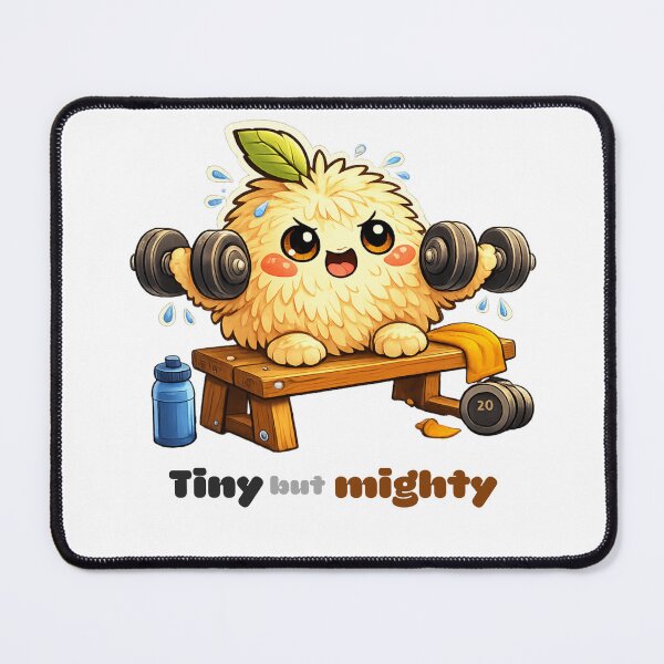 Item preview, Tiny but Mighty Cute Gym Sticker designed and sold by TheCrookedFern.