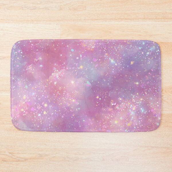 Item preview, Pink Kawaii Galaxy Iridescent Faux Glitter Seamless Pattern designed and sold by Nyx Creates.