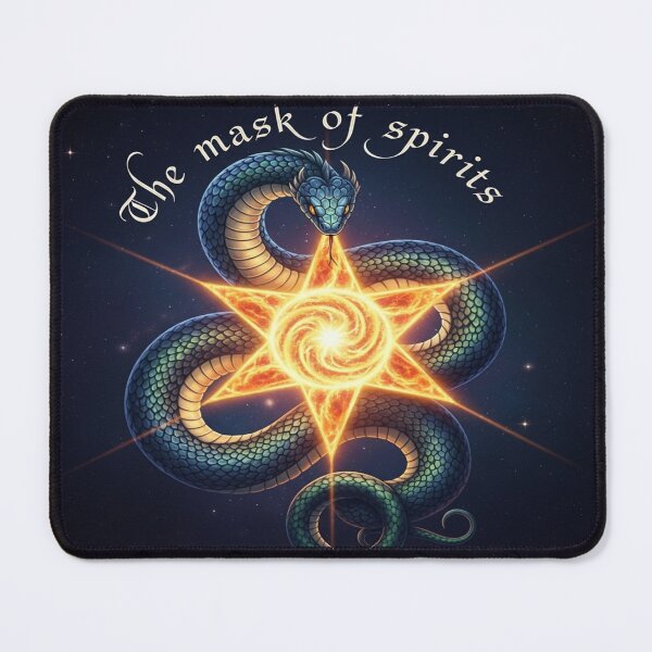 Item preview, The Mask of Spirits – Serpent and Star Illustration designed and sold by Cristhian Almanza.
