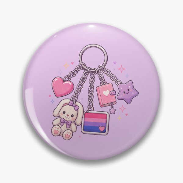 Item preview, Bisexual Keychain  designed and sold by BritPoPBrat.