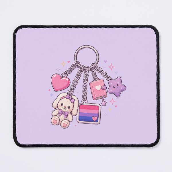 Item preview, Bisexual Keychain  designed and sold by BritPoPBrat.