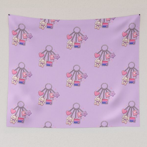 Item preview, Bisexual Keychain  designed and sold by BritPoPBrat.