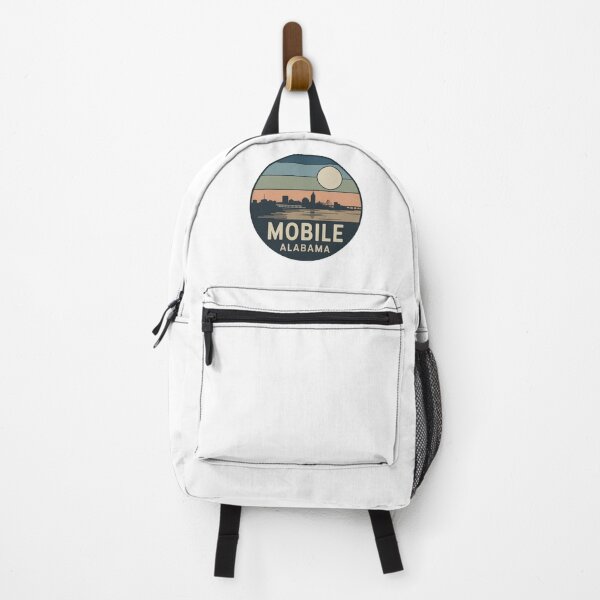 Item preview, Mobile Alabama: Vintage Waterfront Skyline Badge designed and sold by CircinusStore.