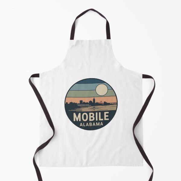Item preview, Mobile Alabama: Vintage Waterfront Skyline Badge designed and sold by CircinusStore.
