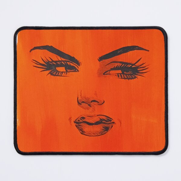 Item preview, Side Eye – Orange Minimalist Face with Attitude designed and sold by RennerRangel.