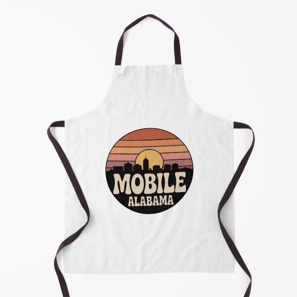 Item preview, Mobile Alabama: Retro Sunset Skyline Circle designed and sold by CircinusStore.