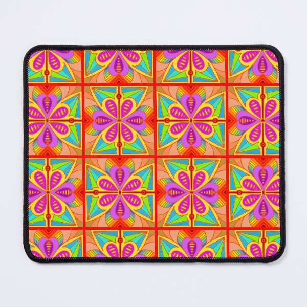 Item preview, Vibrant Floral Geometric Pattern Design designed and sold by anamariafischer.