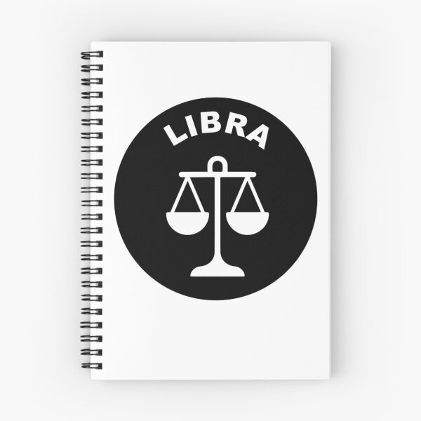 Item preview, Libra Scales - Zodiac Sign In Negative Circle Bold Art designed and sold by The Bold Line Studio.