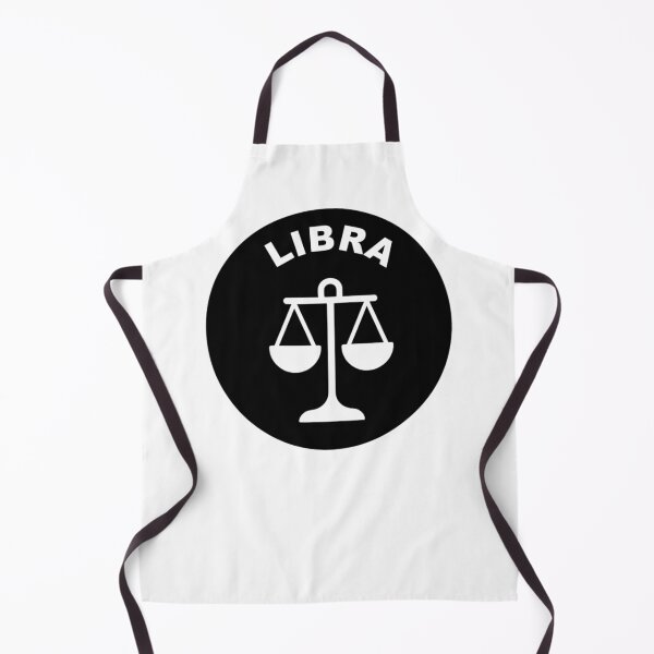 Item preview, Libra Scales - Zodiac Sign In Negative Circle Bold Art designed and sold by The Bold Line Studio.