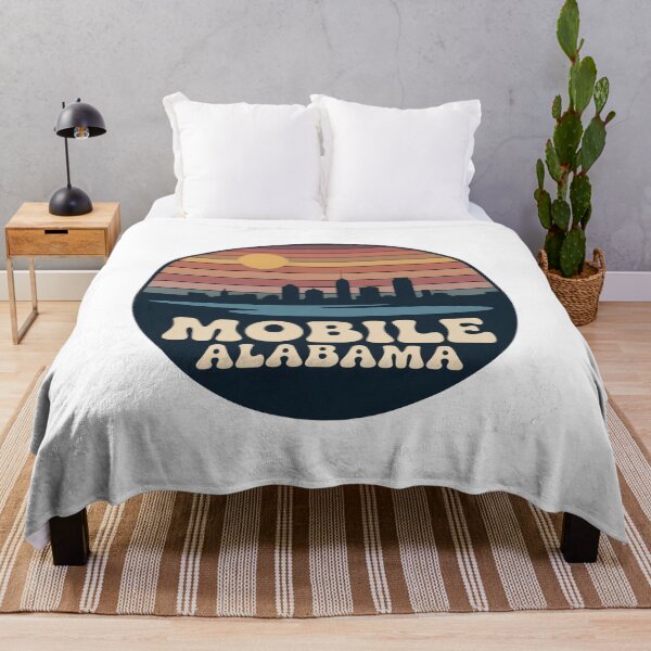Item preview, Mobile Alabama: Retro Sunset Waterfront Badge designed and sold by CircinusStore.