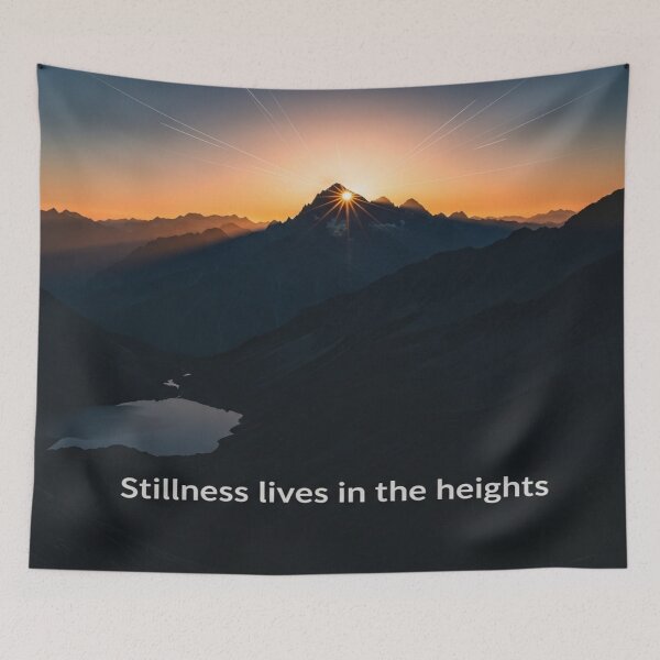 Artikelvorschau, Stille lebt in den Höhen – Mountain Sunrise Design entworfen und verkauft von Cristhian Almanza.