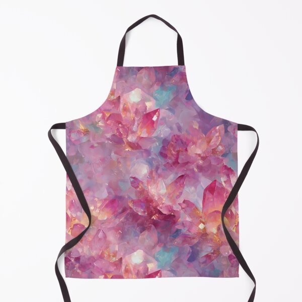 Item preview, Pink Crystal Formation Glowing Seamless Pattern designed and sold by Nyx Creates.