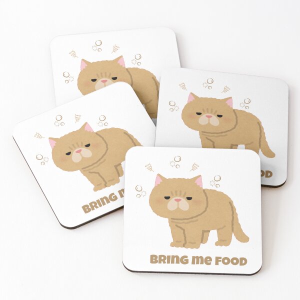 Item preview, Funny Unimpressed Ginger Cat - "Bring Me Food" Hungry Kitty Art designed and sold by Rehnair.